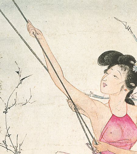 槐荫-胡也佛的仕女画和最知名的金瓶梅秘戏图